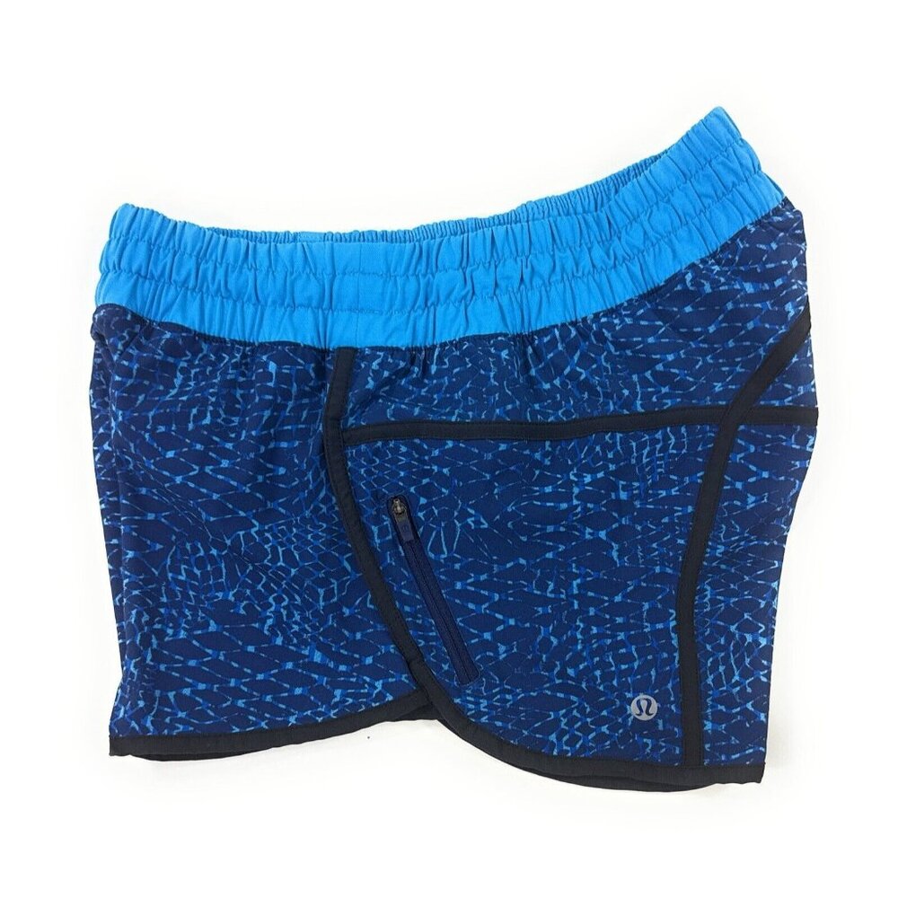 Lululemon Womens Size 8 Tracker Shorts Samba Snake Print Running Athletic Gym